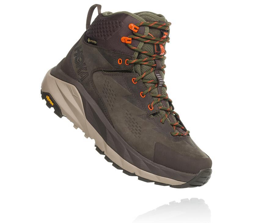 Hoka One One Kaha Gore-Tex - Men's Hiking Boots - Brown - UK 037WPMNGX